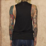 the Black Cat - Poe - women's relaxed fit tank - black