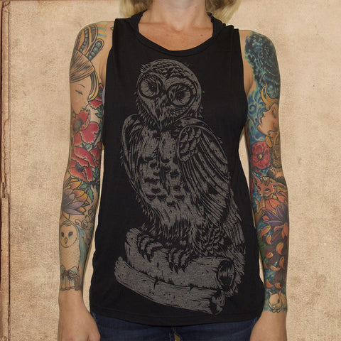 Harry Potter - Hedwig - women's relaxed fit tank - black