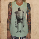 Iron Giant - women's relaxed fit tank - mint green