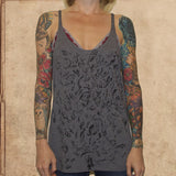 Kafka on the Shore - Murakami - women's relaxed fit slouch tank - asphalt slub