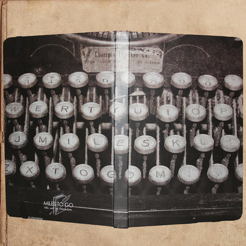 Typewriter Journal - 240 pages - sewn bound - 8.5 x 6 - split blank/lined pages