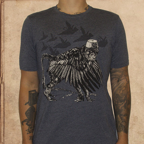 Wonderful Wizard of Oz - antique heather blue - unisex - discharge inks