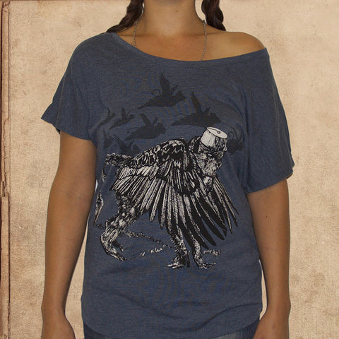 Wonderful Wizard of Oz - Women's Scoop Neck - Heather Blue - only L left