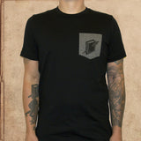 Miles to go - pocket T - unisex - black/grey