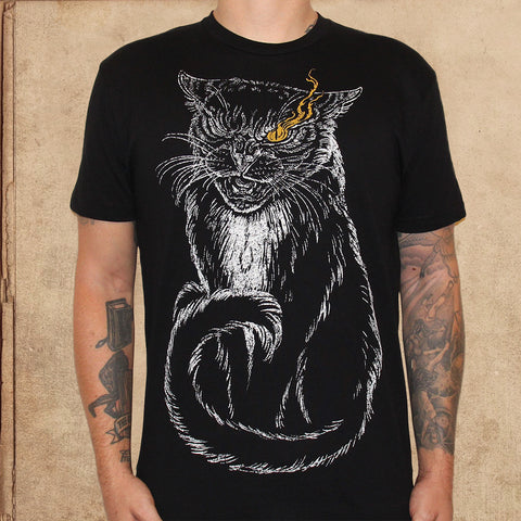 the Black Cat - Poe - unisex - discharge inks