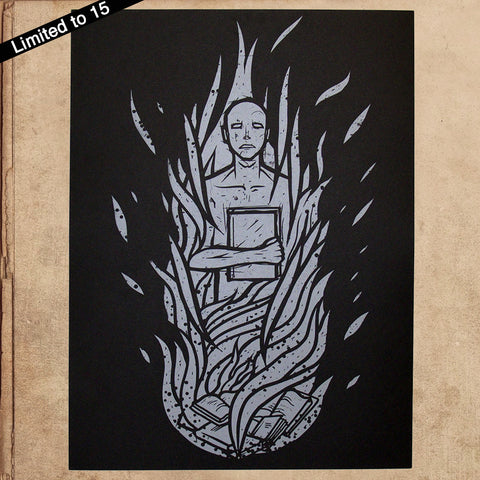 Fahrenheit 451 - silkscreened poster 18x24 - limited to 15