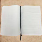 Typewriter Journal - 240 pages - sewn bound - 8.5 x 6 - split blank/lined pages