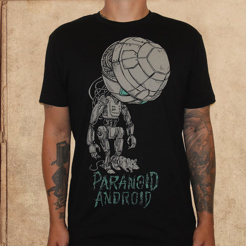 Paranoid Android - Hitchhikers Guide - Marvin - unisex - discharge inks