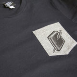 Miles to go - pocket T - unisex - black/grey