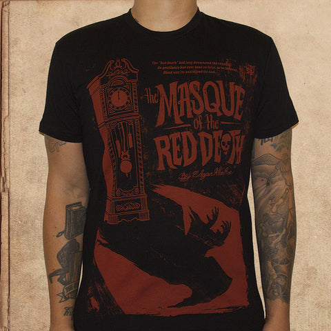 Masque of the Red Death - Poe - unisex - poly cotton - discharge inks