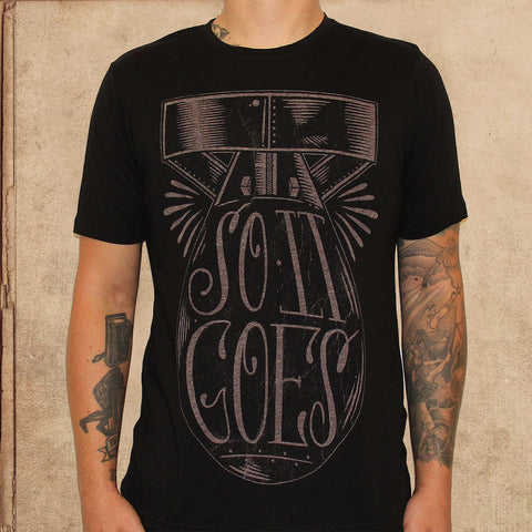 So it Goes - Slaughterhouse Five - Vonnegut - discharge ink - poly cotton