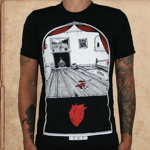 Tell Tale Heart - discharge inks - poe - unisex