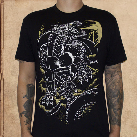 the Hobbit - smaug - unisex - discharge inks