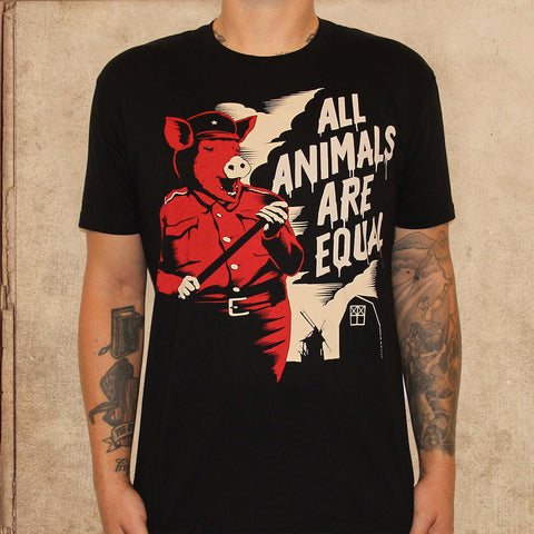 Animal Farm - all animals are equal - unisex - discharge inks - cotton