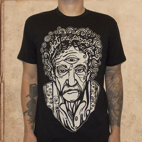 Kurt Vonnegut - What are people for - Black - unisex - discharge inks