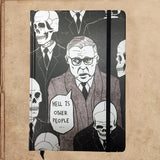 Hell is other People Sartre Journal - 240 pages - sewn bound - 8.5 x 6 - split blank/lined pages