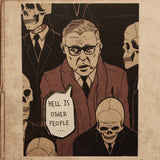 Sartre Hell is other people 1.4" Soft Enamel Pin