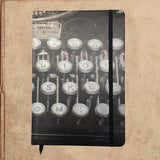 Typewriter Journal - 240 pages - sewn bound - 8.5 x 6 - split blank/lined pages