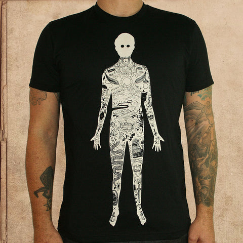 the illustrated Man - discharge ink - unisex