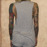 the Buddha - women's relaxed fit tank - heather grey